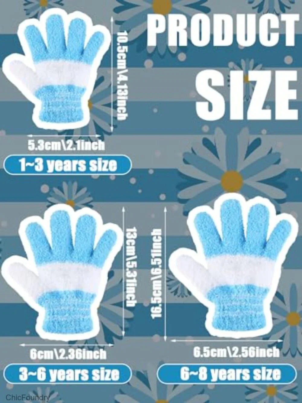 5 Pairs Kids Knitted Gloves Winter Mittens for Boys Girls Daily Supplies
